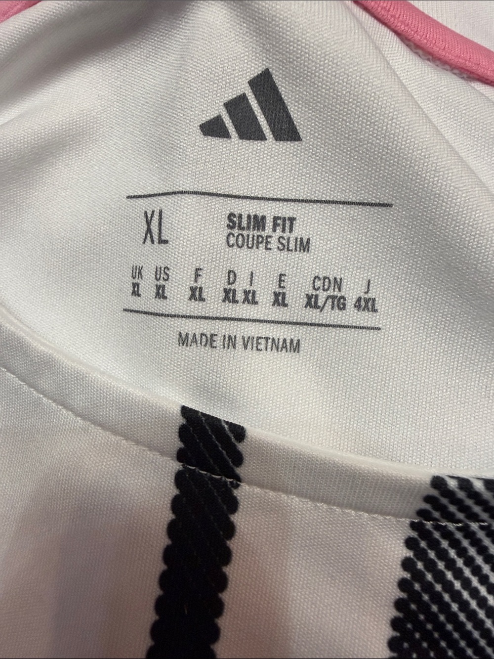 adidas Black, White & Pink Juventus Home Soccer Jersey - Picture 6 of 6